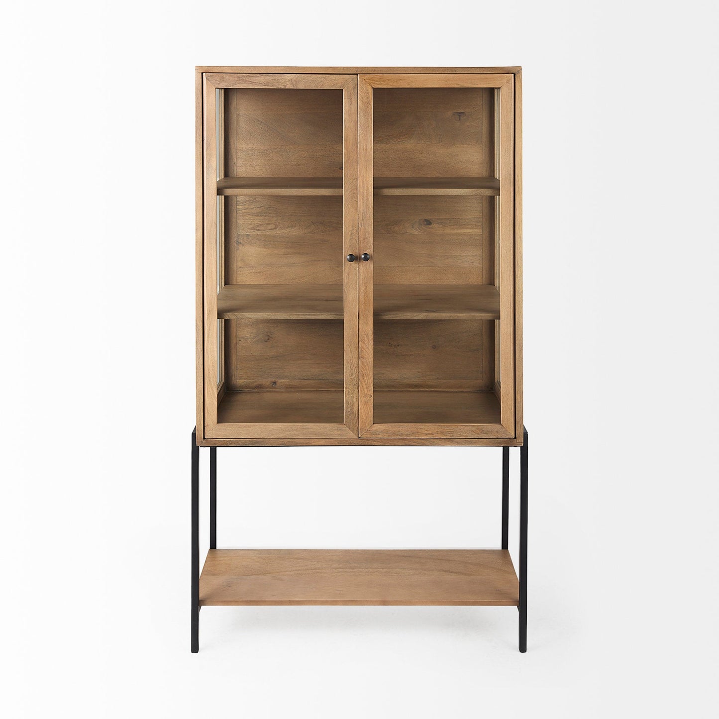 Arelius Wood Top Modern Bookcase
