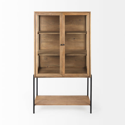 Arelius Wood Top Modern Bookcase