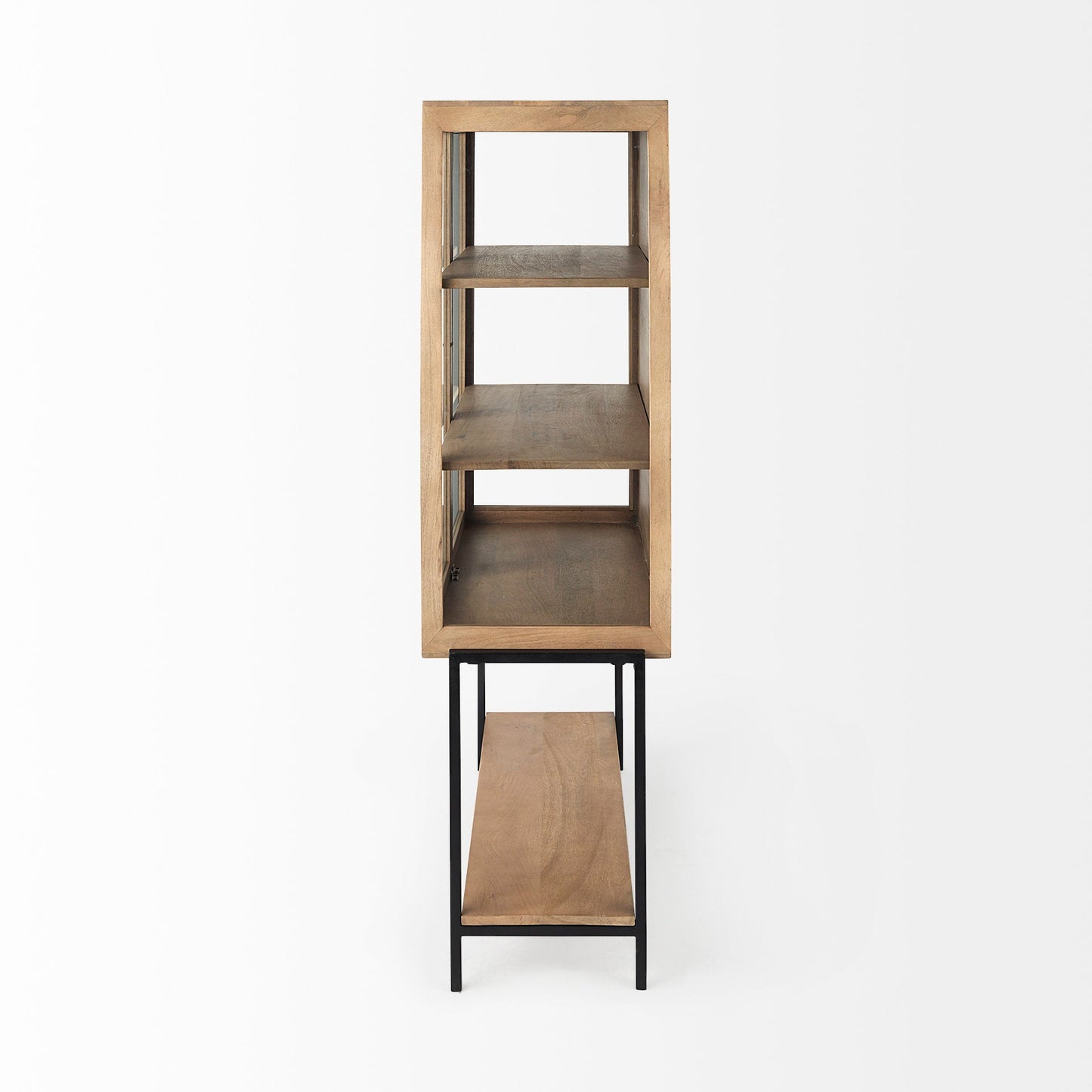 Arelius Wood Top Modern Bookcase