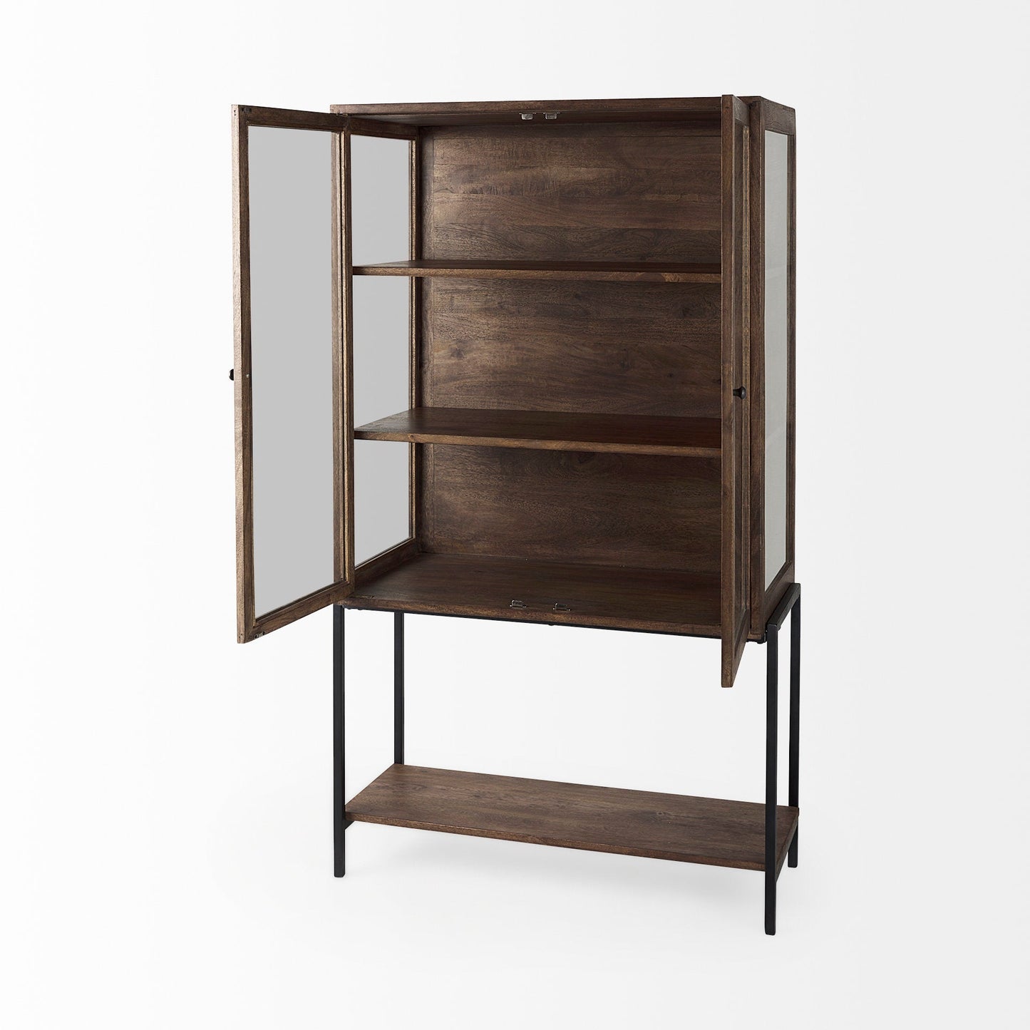 Arelius Wood Top Modern Bookcase