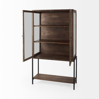 Arelius Wood Top Modern Bookcase