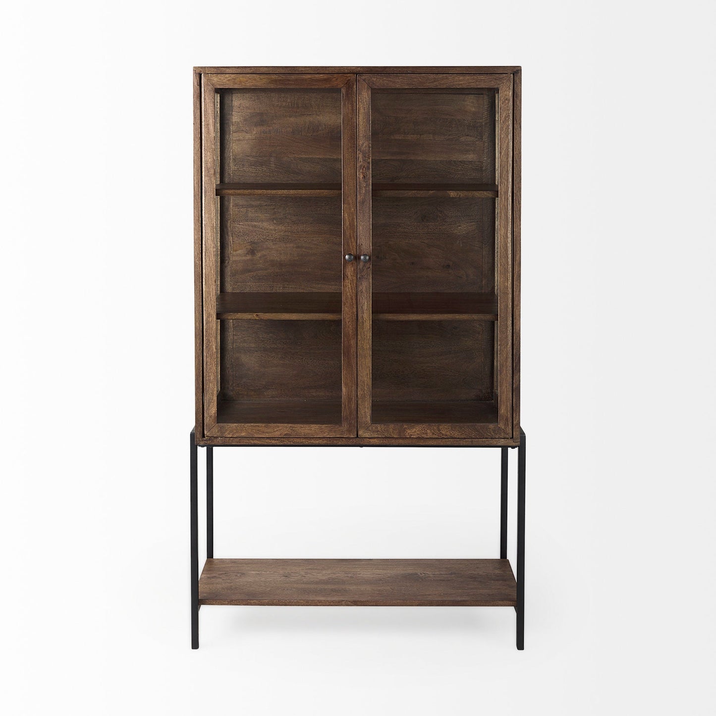 Arelius Wood Top Modern Bookcase