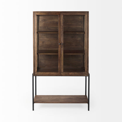 Arelius Wood Top Modern Bookcase