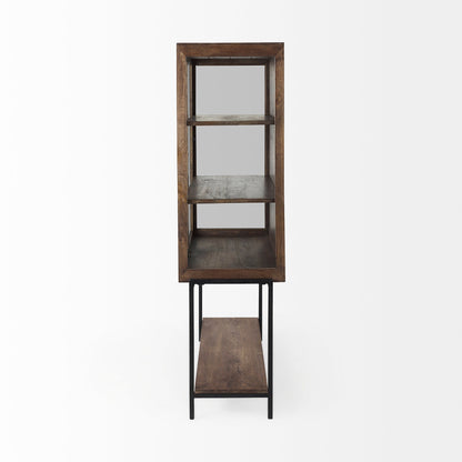 Arelius Wood Top Modern Bookcase
