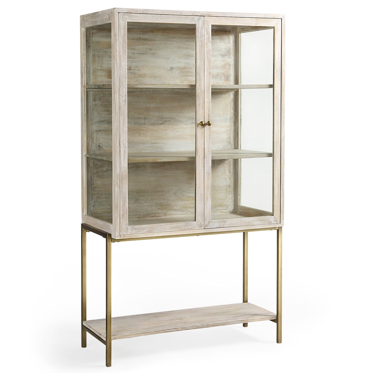 Arelius Wood Top Modern Bookcase