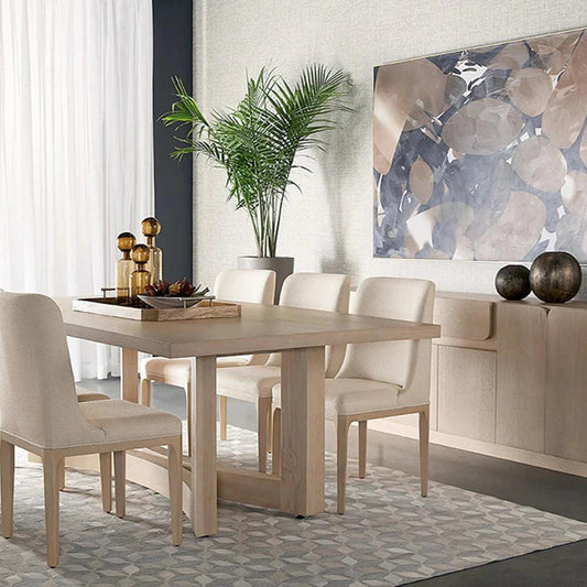 Arezza Dining Table 90.5" Solid Mid-Century-Dining Tables-SUNPAN-LOOMLAN