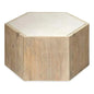 Argan Hexagon Washed Wood End Table