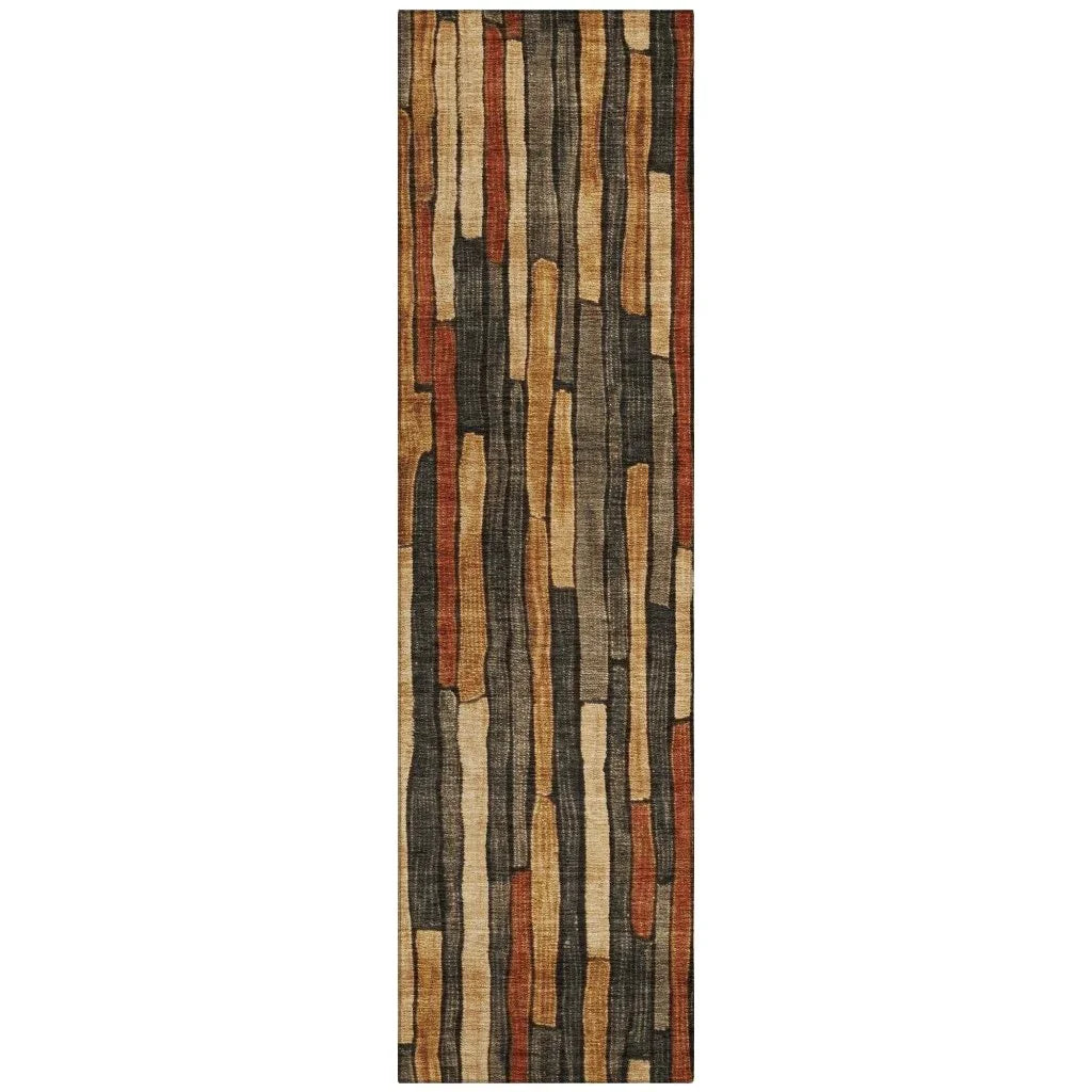 Arganza Brown Washable Indoor - Outdoor Rug - LOOMLAN - LOOMLAN Rugs - Outdoor Rugs