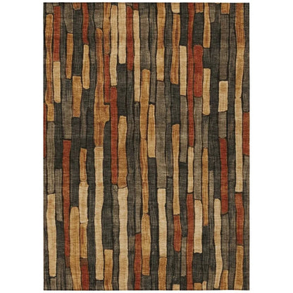 Arganza Brown Washable Indoor - Outdoor Rug - LOOMLAN - LOOMLAN Rugs - Outdoor Rugs