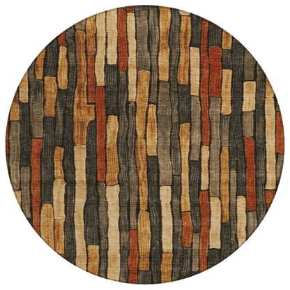 Arganza Brown Washable Indoor - Outdoor Rug - LOOMLAN - LOOMLAN Rugs - Outdoor Rugs