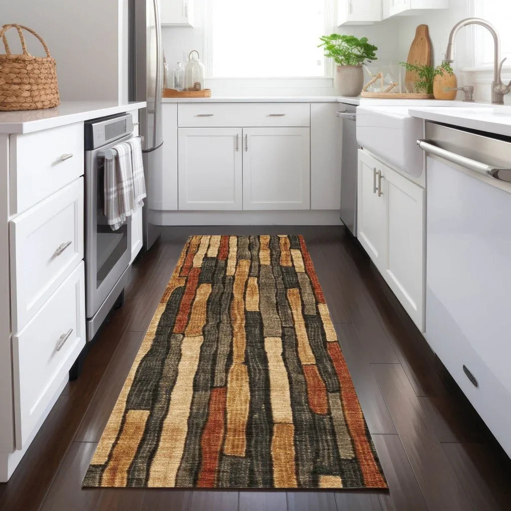Arganza Brown Washable Indoor - Outdoor Rug - LOOMLAN - LOOMLAN Rugs - Outdoor Rugs