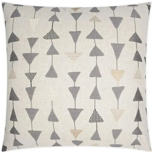 Argento Embroidery Taupe Gold Large Throw Pillow Insert - LOOMLAN - D.V. Kap - Throw Pillows