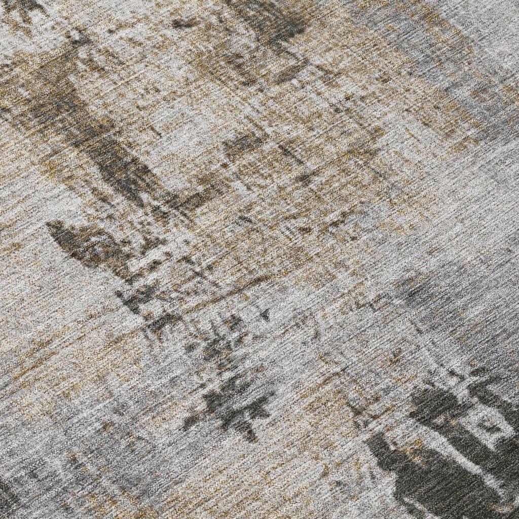 Aria Gray Washable Indoor-Outdoor Rug-Outdoor Rugs-LOOMLAN Rugs-LOOMLAN