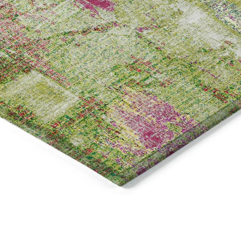 Aria Lime Washable Indoor-Outdoor Rug-Outdoor Rugs-LOOMLAN Rugs-LOOMLAN