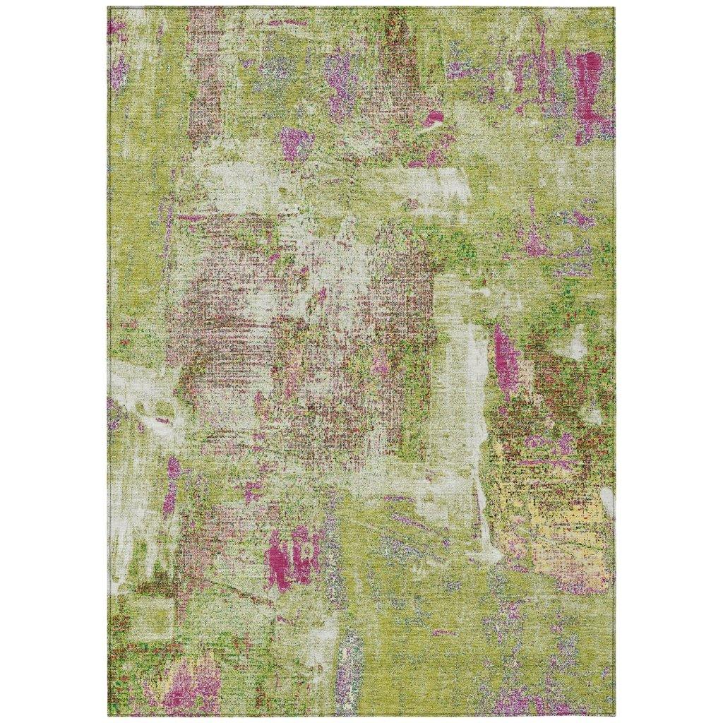 Aria Lime Washable Indoor-Outdoor Rug-Outdoor Rugs-LOOMLAN Rugs-2'6" x 3'10"-LOOMLAN