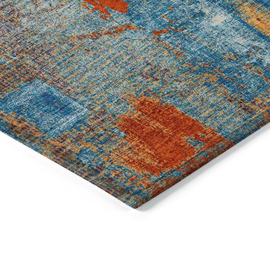 Aria Navy Washable Indoor-Outdoor Rug-Outdoor Rugs-LOOMLAN Rugs-LOOMLAN