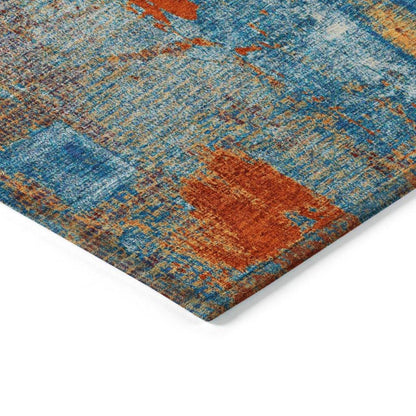 Aria Navy Washable Indoor-Outdoor Rug-Outdoor Rugs-LOOMLAN Rugs-LOOMLAN