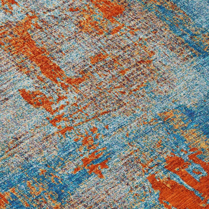 Aria Navy Washable Indoor-Outdoor Rug-Outdoor Rugs-LOOMLAN Rugs-LOOMLAN