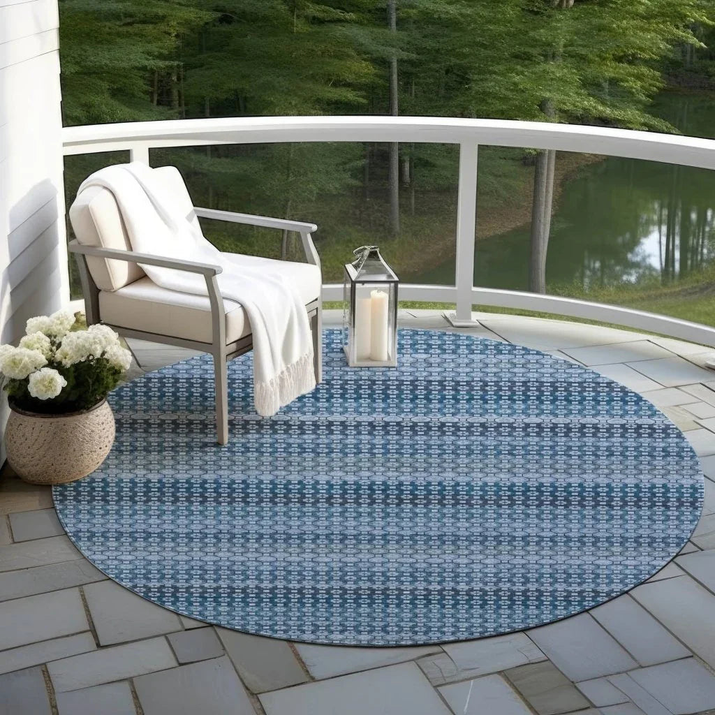 Ariaelle Blue Washable Indoor - Outdoor Rug - LOOMLAN - LOOMLAN Rugs - Outdoor Rugs
