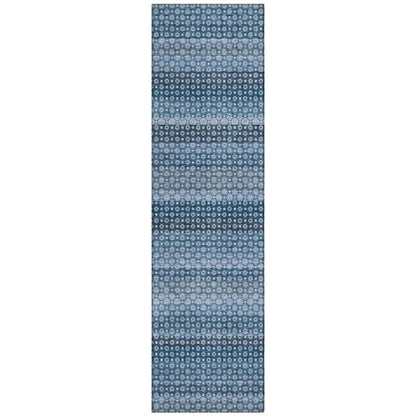 Ariaelle Blue Washable Indoor - Outdoor Rug - LOOMLAN - LOOMLAN Rugs - Outdoor Rugs