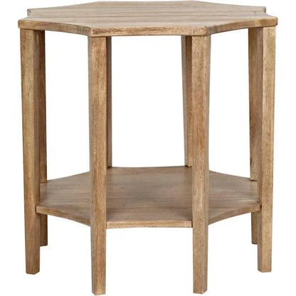 Ariana Wooden Geometric Side Table