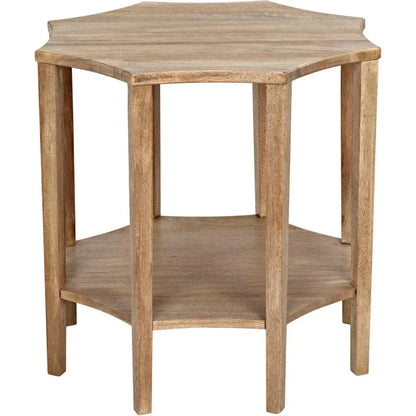 Ariana Wooden Geometric Side Table