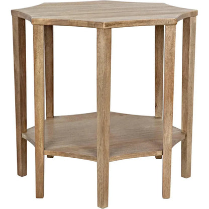 Ariana Wooden Geometric Side Table