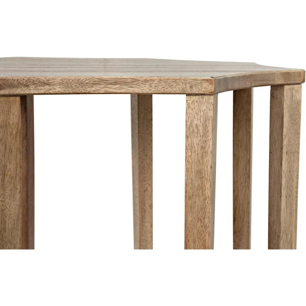 Ariana Wooden Geometric Side Table