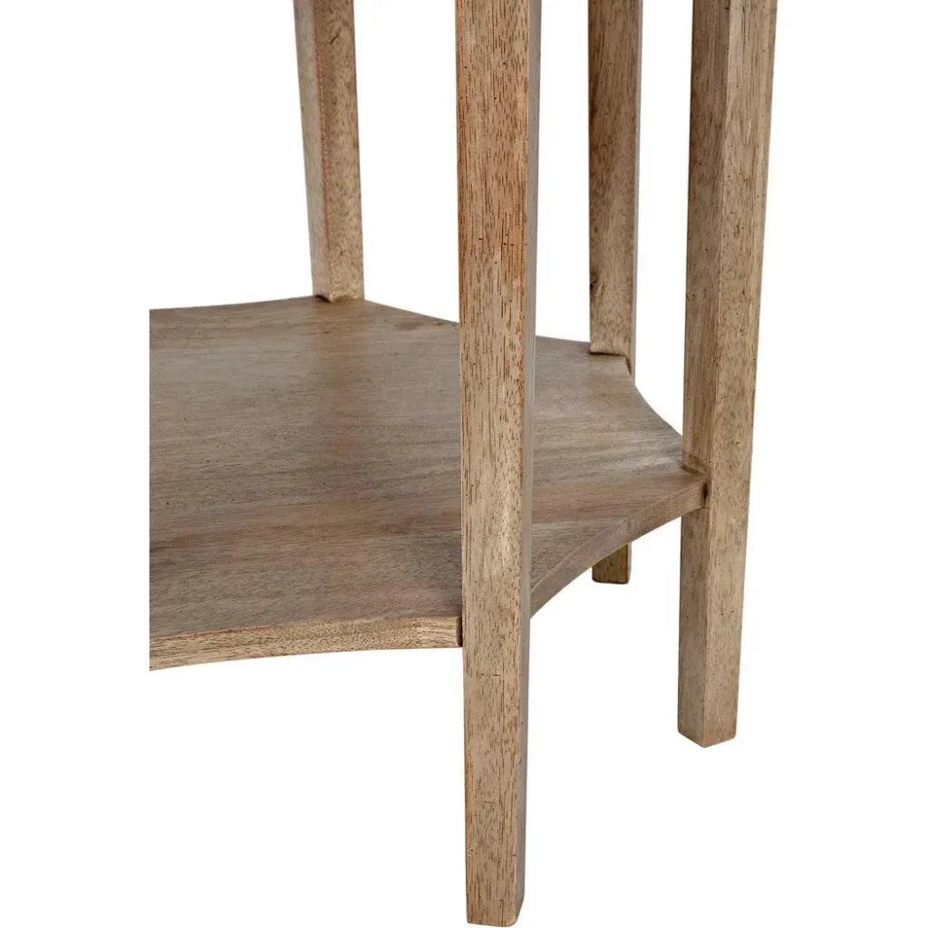 Ariana Wooden Geometric Side Table