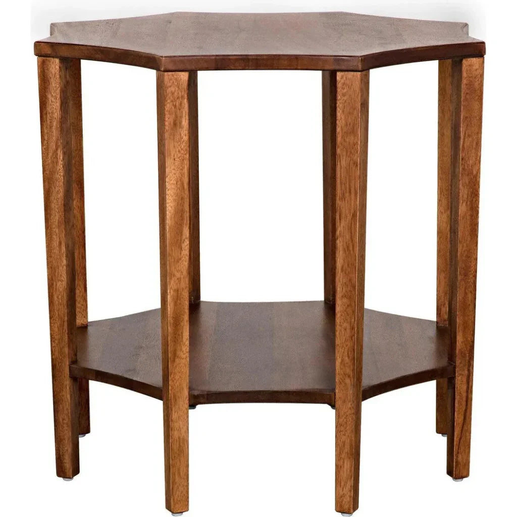 Ariana Wooden Geometric Side Table