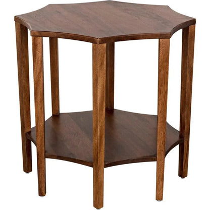 Ariana Wooden Geometric Side Table