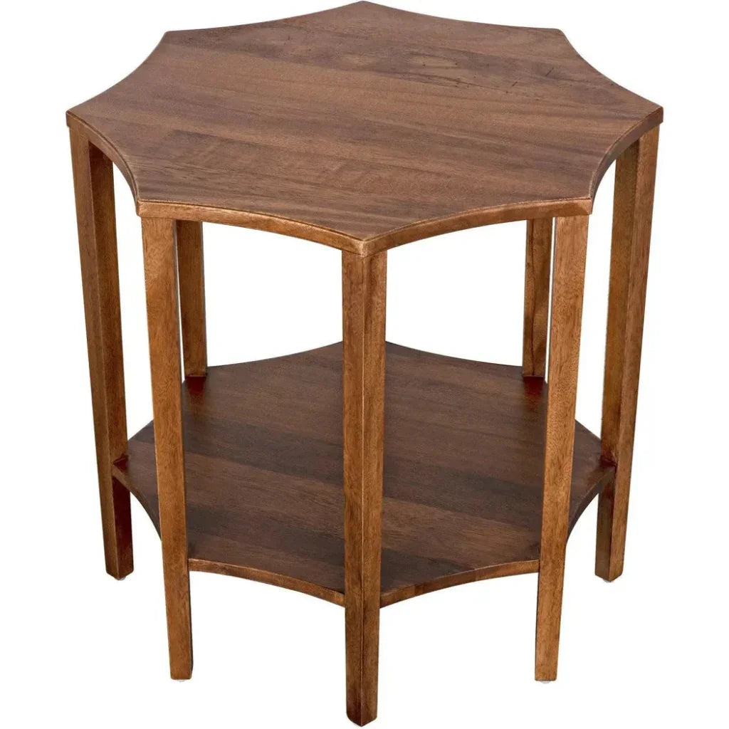 Ariana Wooden Geometric Side Table