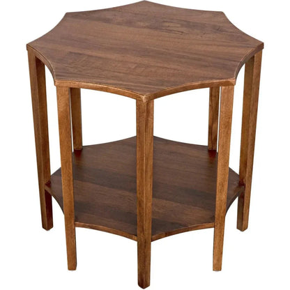 Ariana Wooden Geometric Side Table