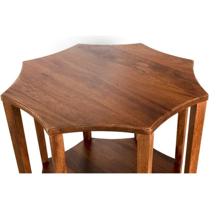 Ariana Wooden Geometric Side Table