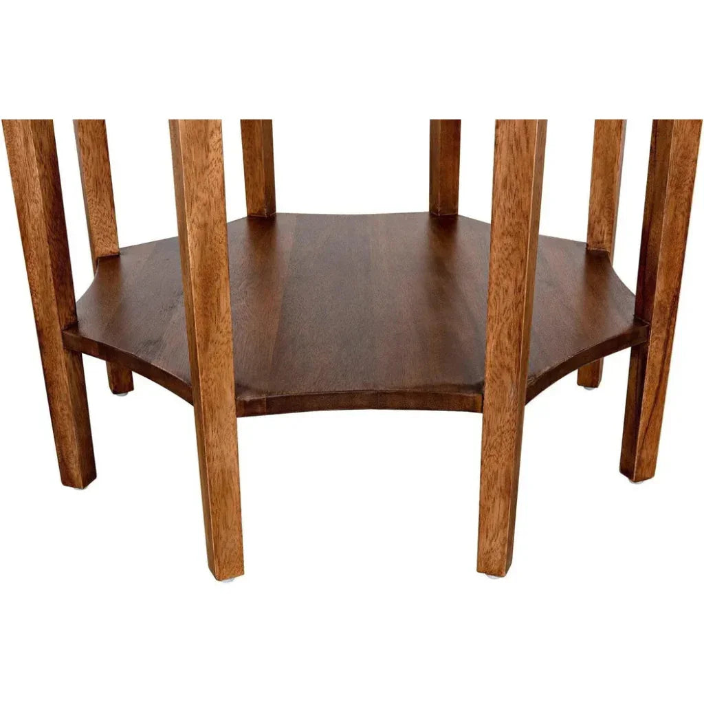 Ariana Wooden Geometric Side Table