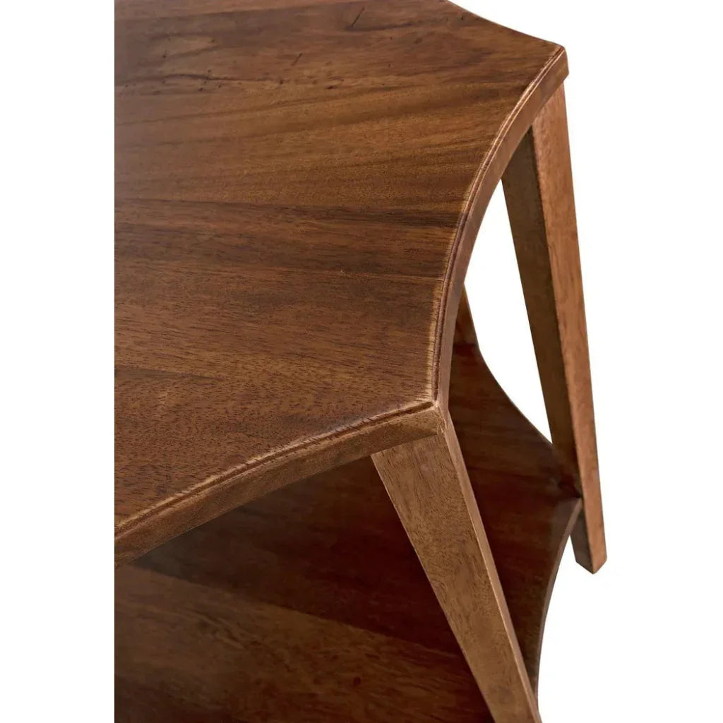 Ariana Wooden Geometric Side Table