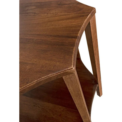 Ariana Wooden Geometric Side Table