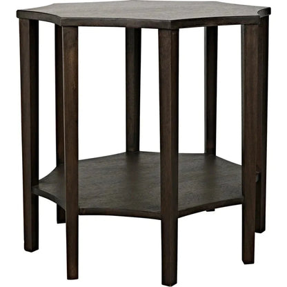 Ariana Wooden Geometric Side Table