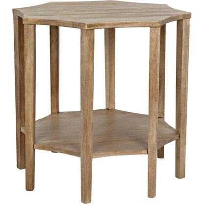 Ariana Wooden Geometric Side Table