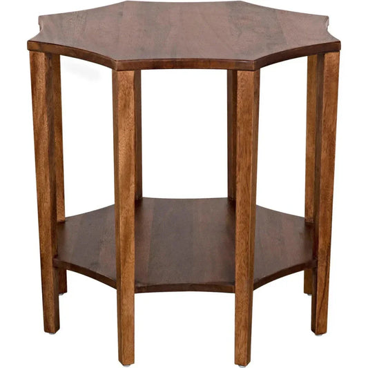 Ariana Wooden Geometric Side Table