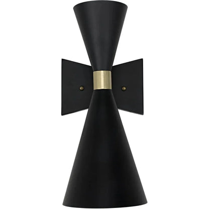 Ariel Black Steel Sconce - LOOMLAN - Noir - Wall Sconces