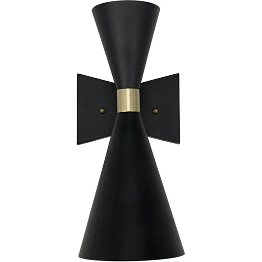 Ariel Black Steel Sconce - LOOMLAN - Noir - Wall Sconces