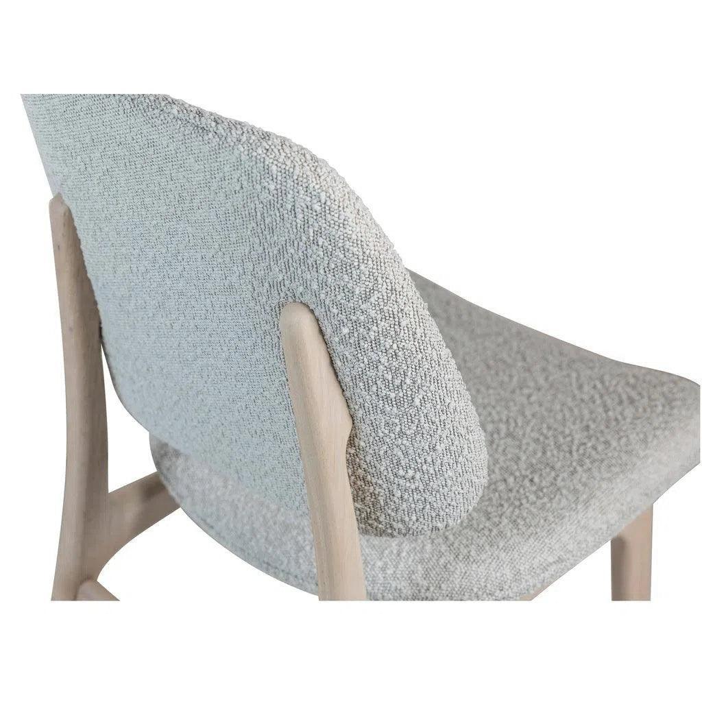 Ariel Boucle Wood Armless Side Chair - LOOMLAN - Urbia - Dining Chairs