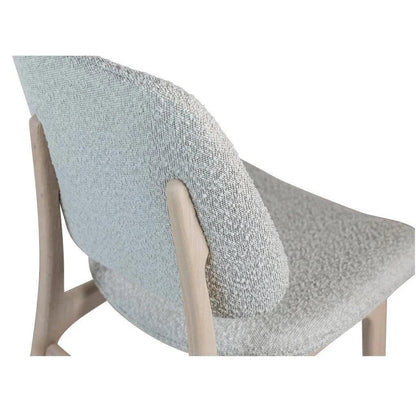 Ariel Boucle Wood Armless Side Chair - LOOMLAN - Urbia - Dining Chairs