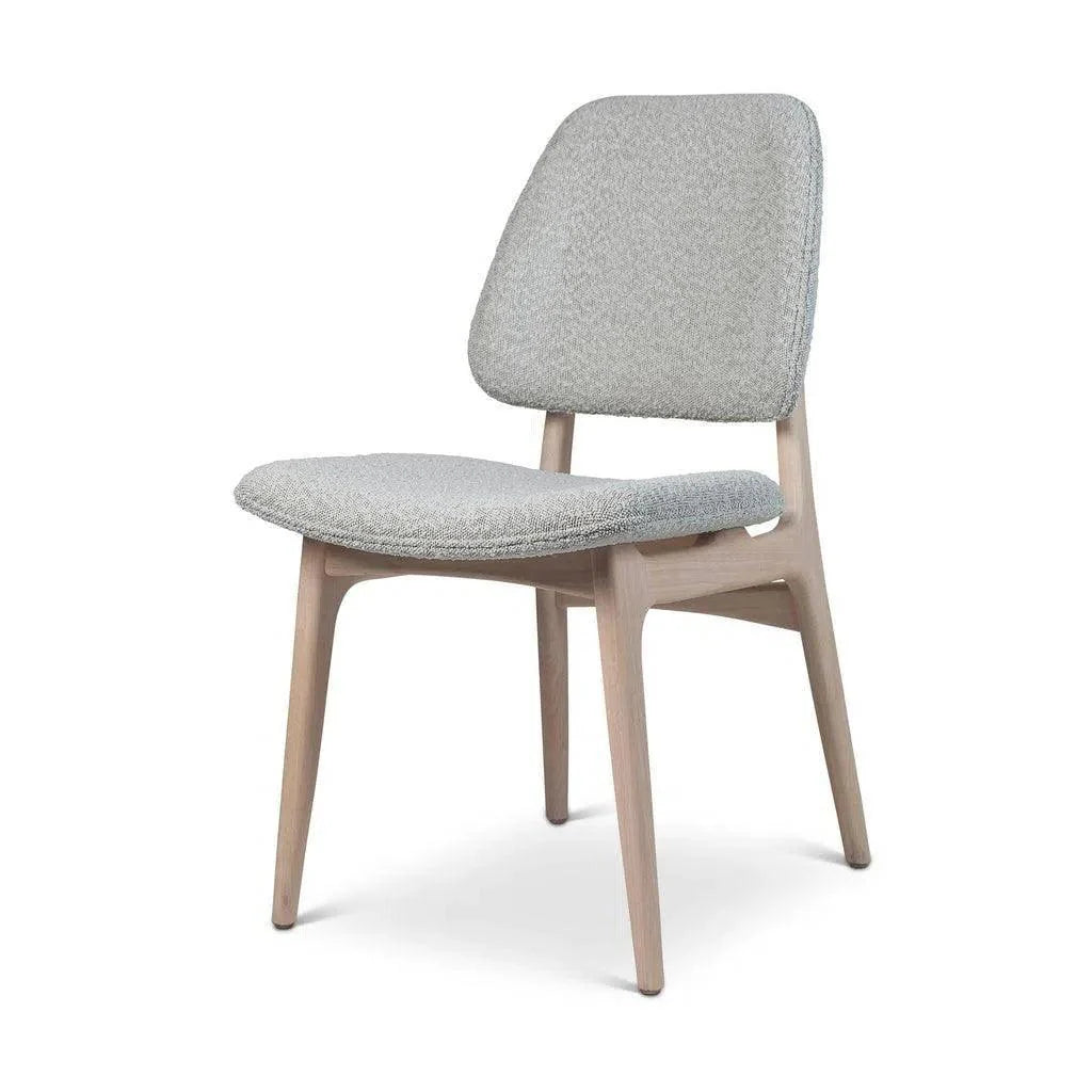 Ariel Boucle Wood Armless Side Chair - LOOMLAN - Urbia - Dining Chairs