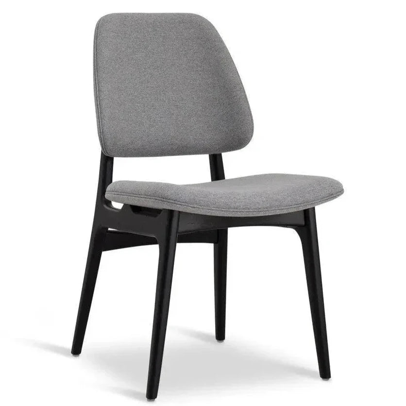Ariel Boucle Wood Armless Side Chair - LOOMLAN - Urbia - Dining Chairs