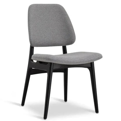 Ariel Boucle Wood Armless Side Chair - LOOMLAN - Urbia - Dining Chairs