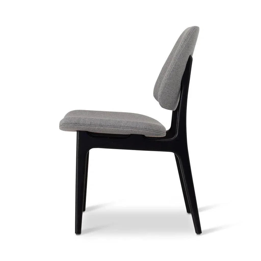 Ariel Boucle Wood Armless Side Chair - LOOMLAN - Urbia - Dining Chairs