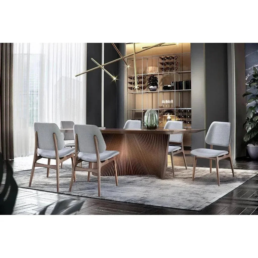 Ariel Boucle Wood Armless Side Chair - LOOMLAN - Urbia - Dining Chairs