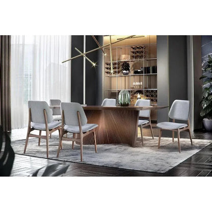 Ariel Boucle Wood Armless Side Chair - LOOMLAN - Urbia - Dining Chairs